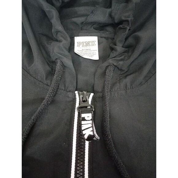 Victoria's Secret Pink Black Ombre Anorak Windbreaker jacket women’s size M/L - Picture 5 of 12